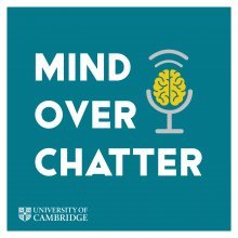Mind Over Chatter podcast logo: a brain-topped microphone