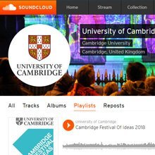 The University of Cambridge SoundCloud playlists page
