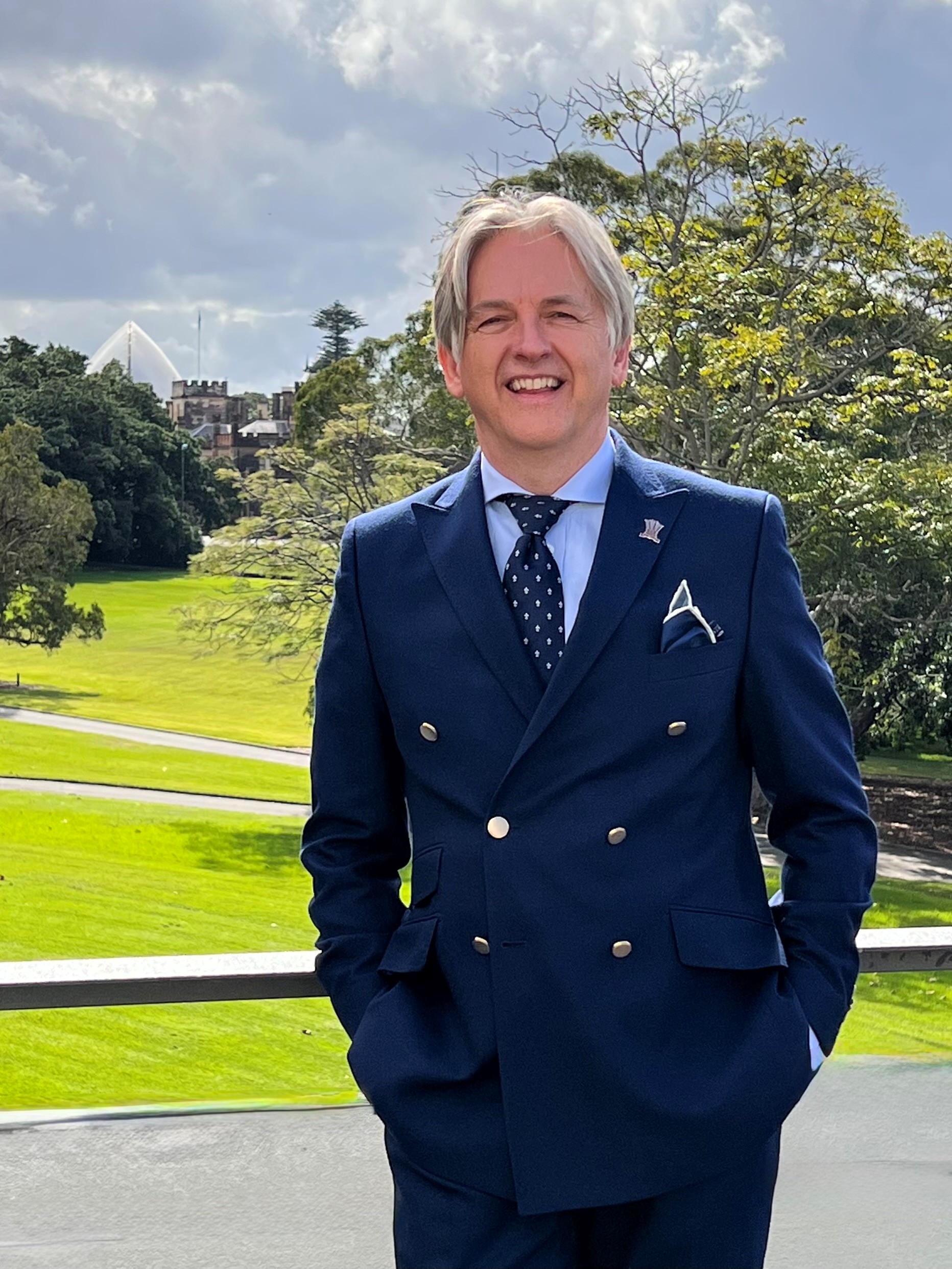 photograph on a sunny day in front of green lawns of dominic richards lvo