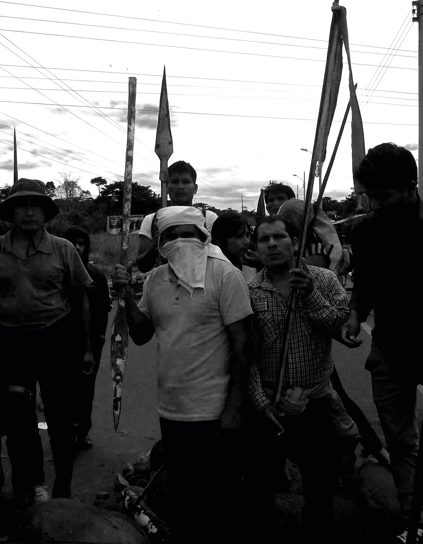 Roadblock in Macas, Morona Santiago. Photo captured by Dr Natalia Buitron.