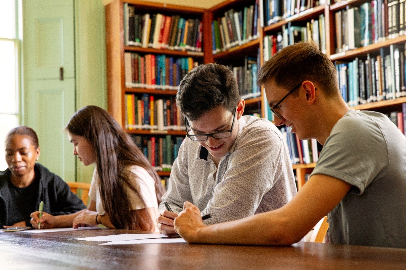 Students studying at IoA