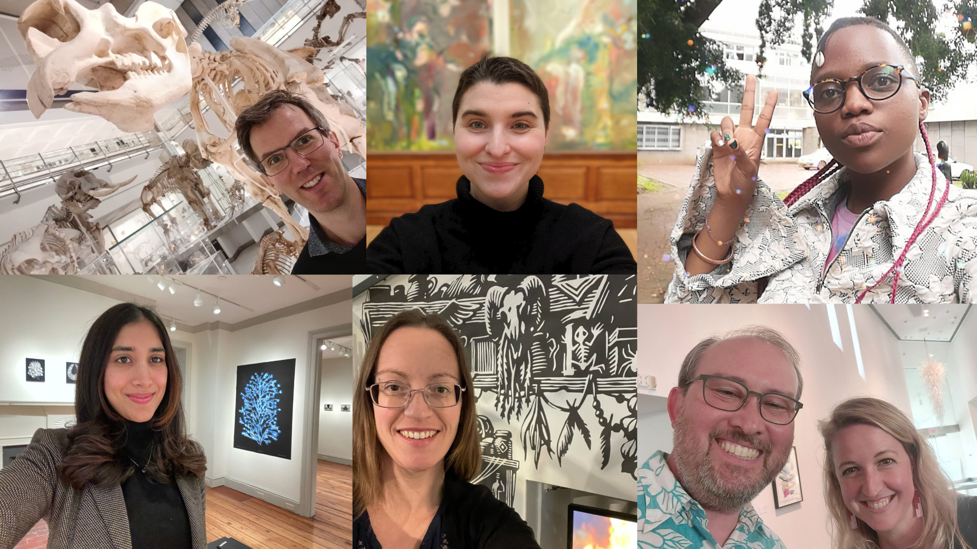 Alumni museum selfies