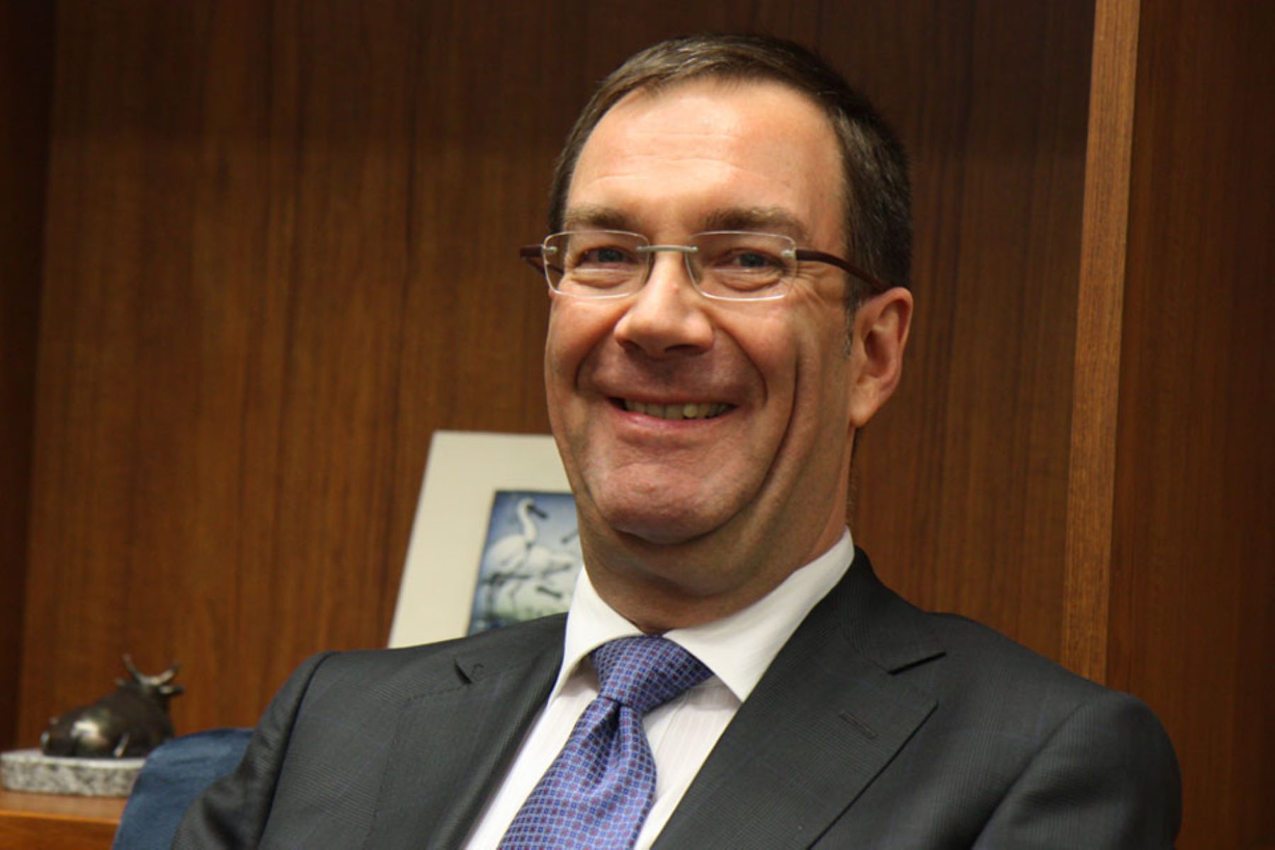 Portrait photograph of Chris Wood CMG
