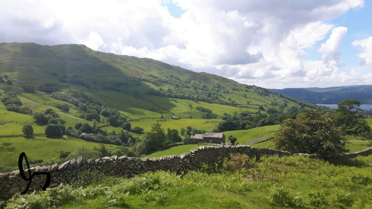 A view of rolling hills in Cumbria