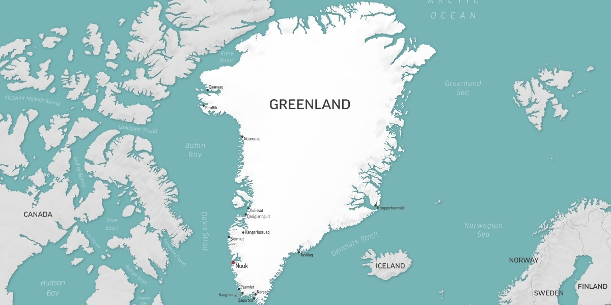 A map of Greenland