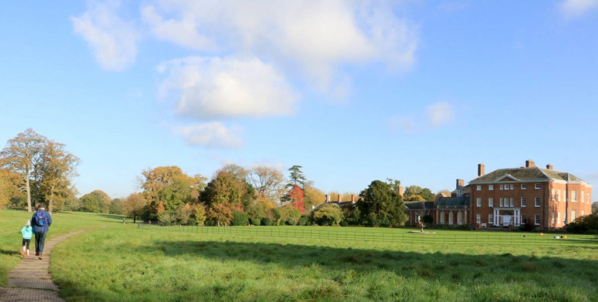 Summer view of Hatchlands Park grounds