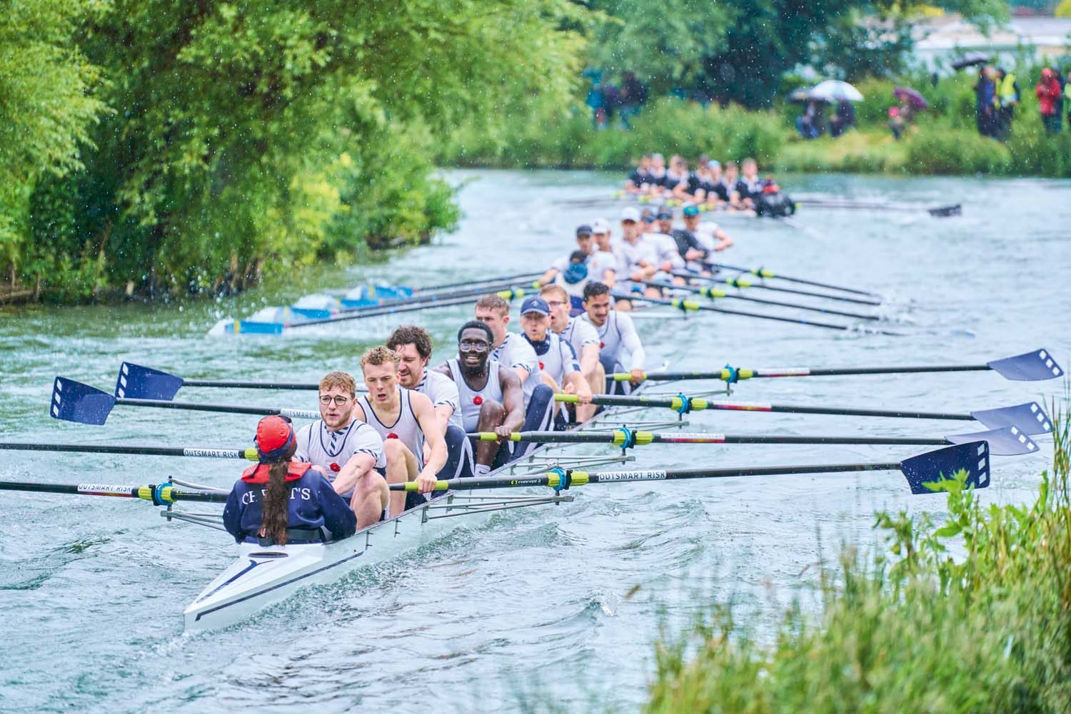 Rowers in a boat