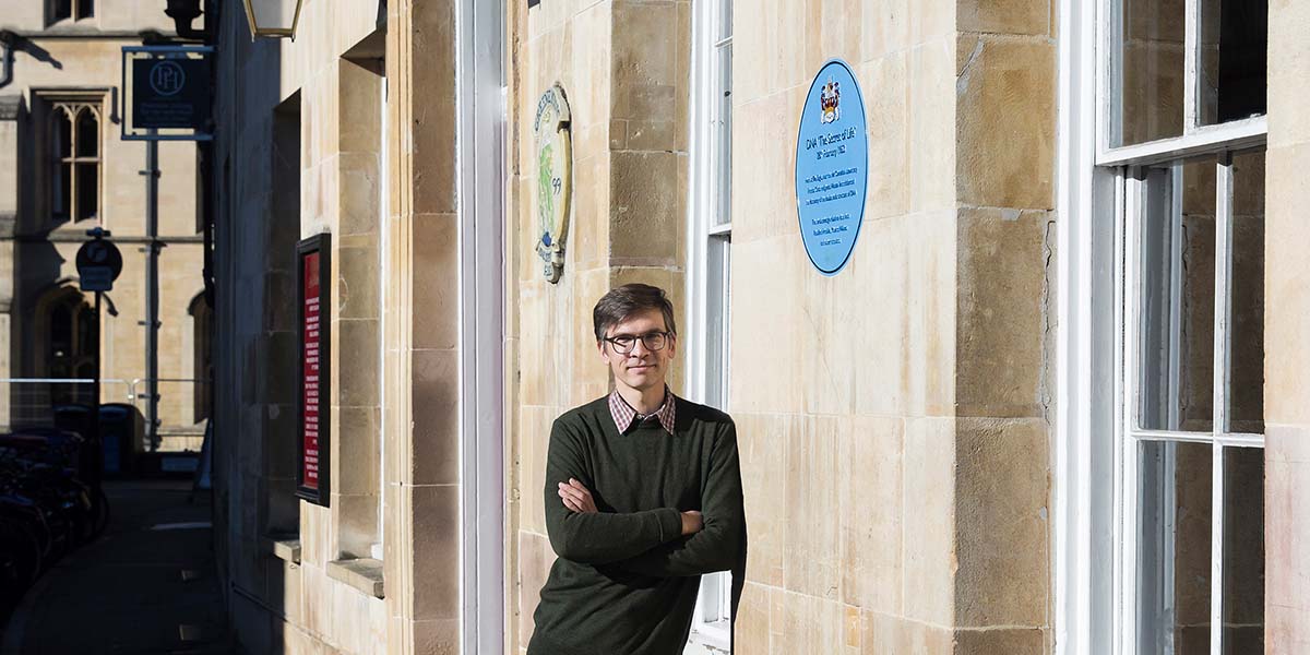 Joshua Nall, next to The Eagle public house, Cambridge.