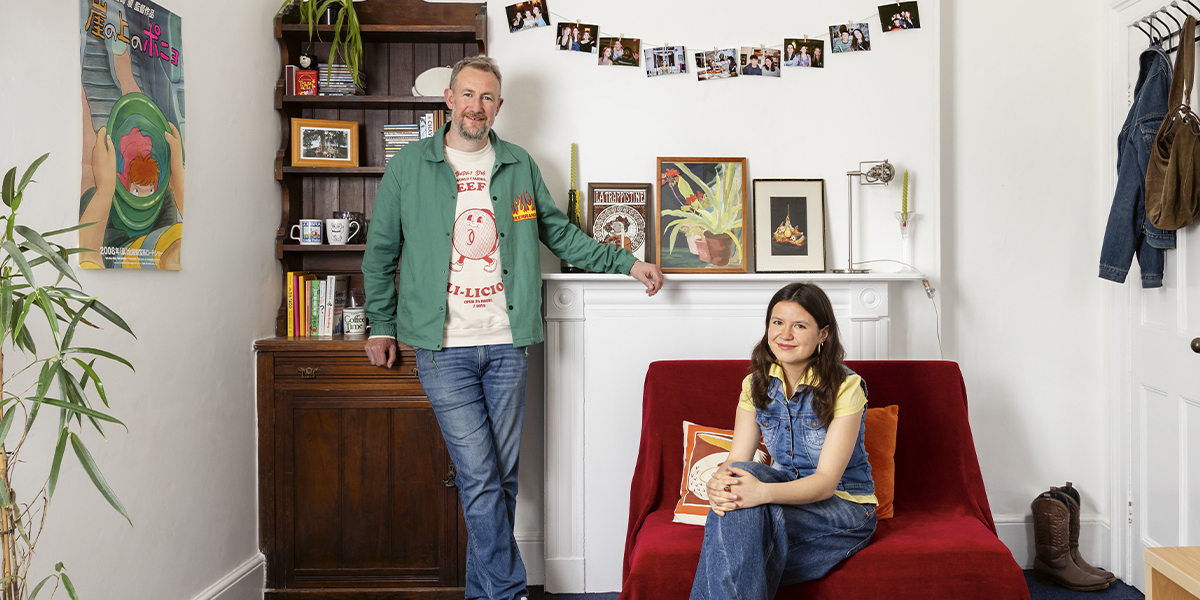 Grace Brookes with Taskmaster creator Alex Horne.