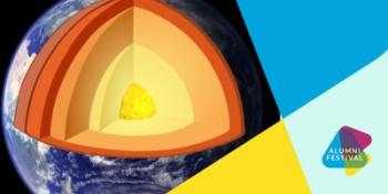 3D computer image showing inner layers of Earth