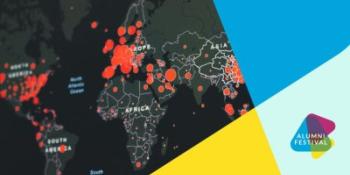 Global map showing pandemic outbreak