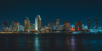 Night time San Diego Skyline
