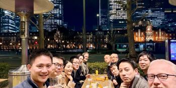 Camtrpreneurs drinking at night Tokyo