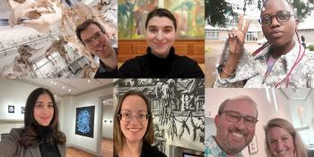 Alumni museum selfies