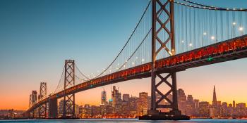 Golden Gate Bridge at sunset