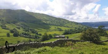 A view of rolling hills in Cumbria