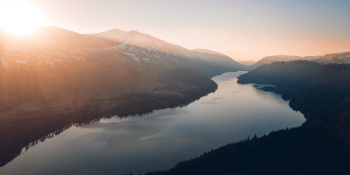 View over lake