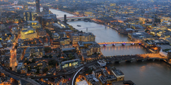 Early evening London skyline