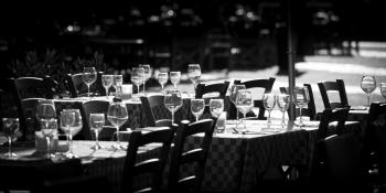 Formal dinner table setting