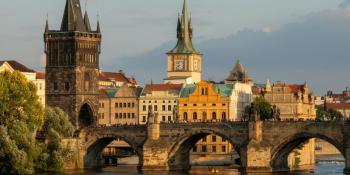 View of the Prague Skyline