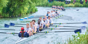 Rowers in a boat