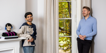 James Partridge (Downing 2009) and current Downing resident Aryan Parekh.