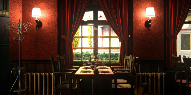 Restaurant Table and Window