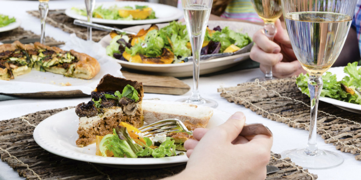 Photo of an outdoor lunch