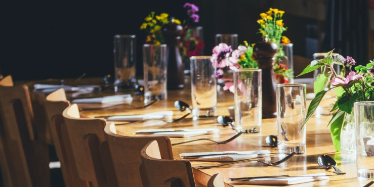 Lunch table setting