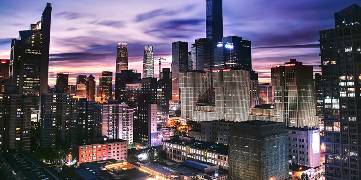 Image of Beijing skyline at night