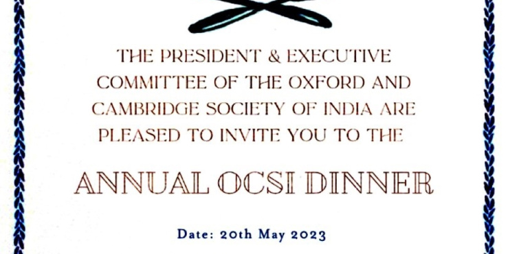 Oxford and Cambridge Society of India Dinner