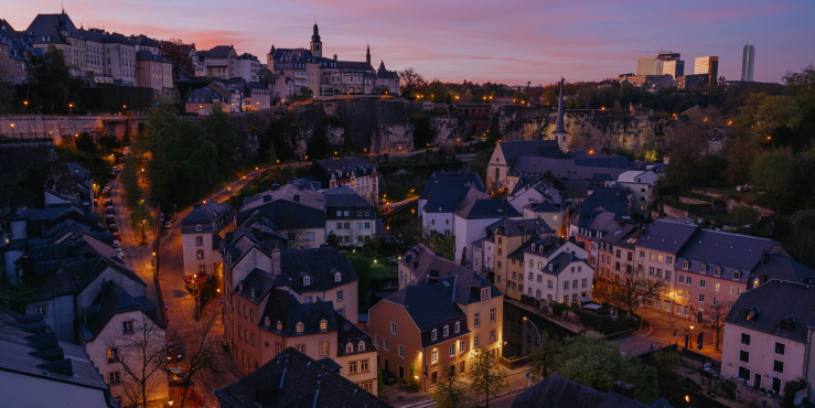 Luxembourg City at night