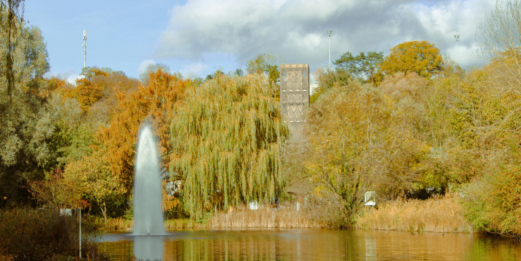 Luxembourg park and lake