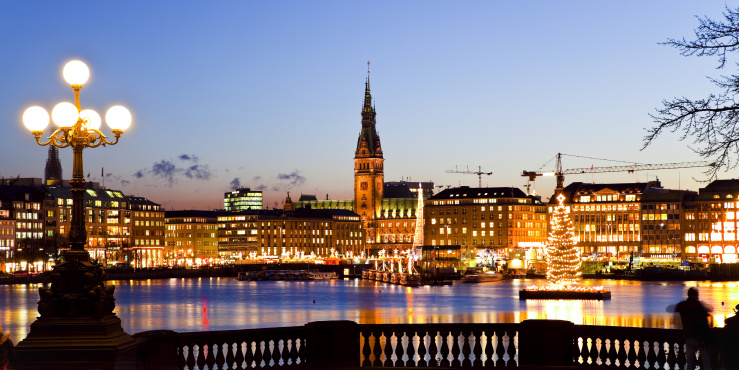 Hamburg City Scene Christmas