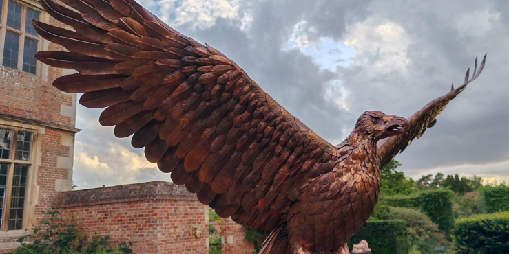 Eagle outside of Doddington Hall