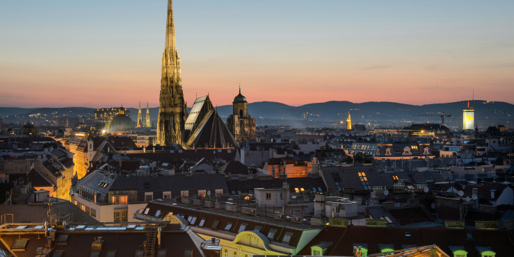 Vienna city at night