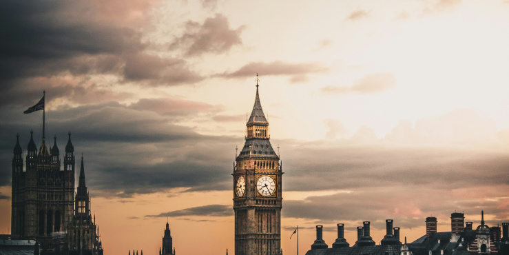 London evening skyline