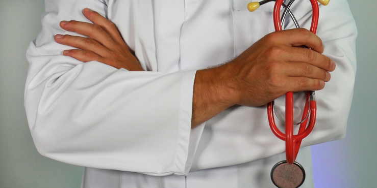 Image of doctor holding a stethoscope