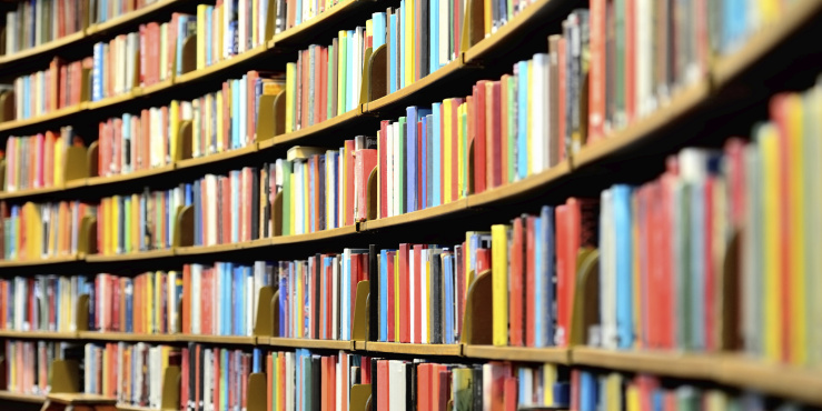Books on a shelf