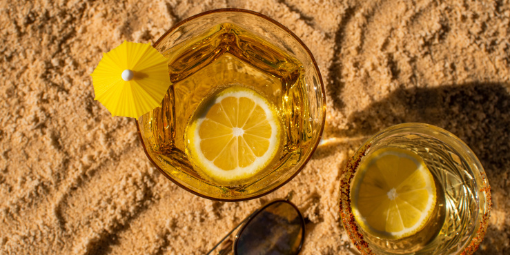 Drinks on the beach
