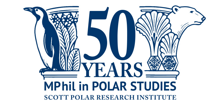 50th anniversary celebration logo with a polar bear and a penguin
