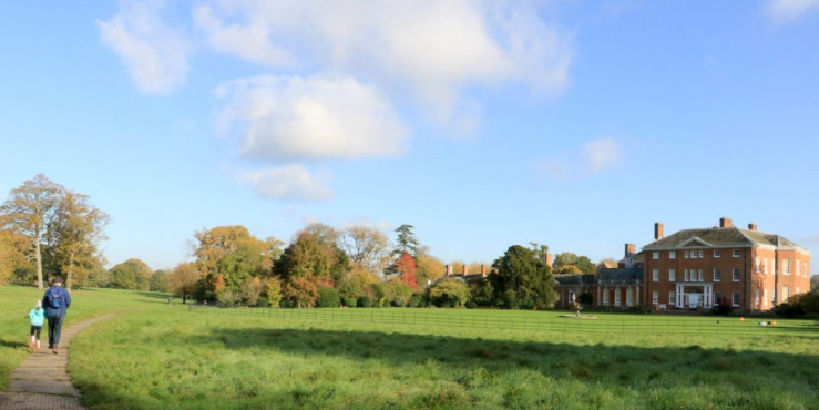 Summer view of Hatchlands Park grounds
