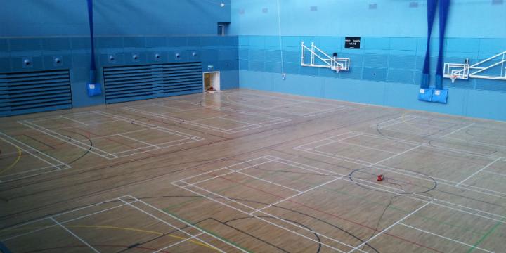 Empty sports hall