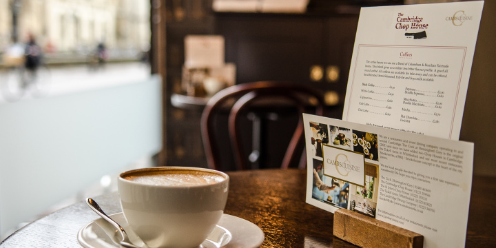 coffee at the Cambridge Chop House