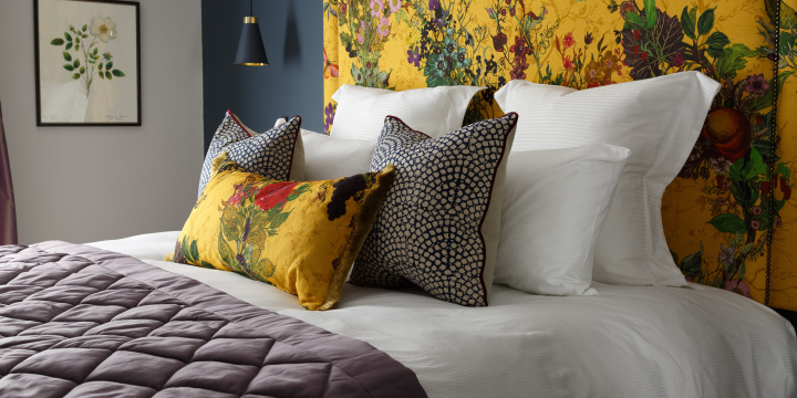 Double bed at the Gonville Hotel