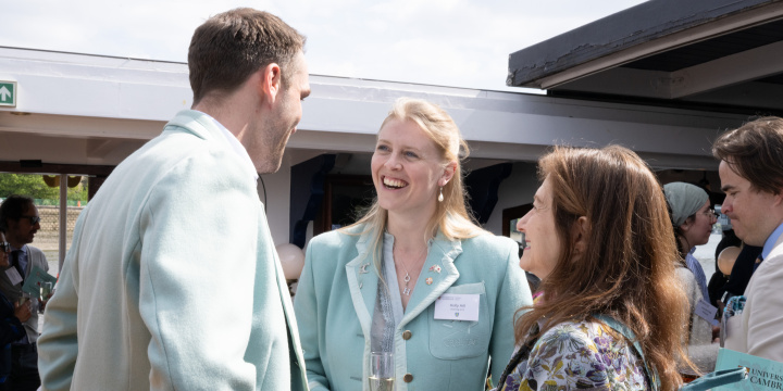 Boat Race 2025 Vice-Chancellor talking to Speakers