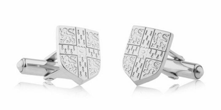 University silver cufflinks