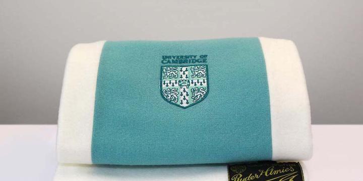 Fleece-backed alumni scarf