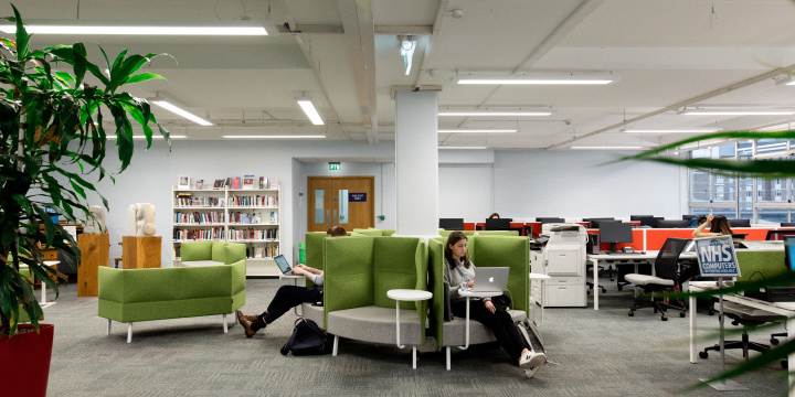 Students working in the Medical Library. Image Credit: Alice the Camera.