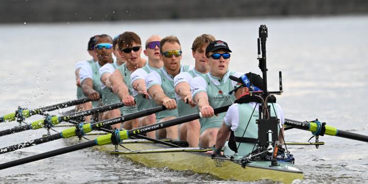 Photograph of all the cambridge university boat club men's crew